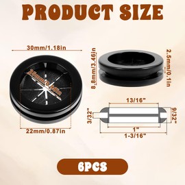 6 Pcs Rubber Grommets Closed Rubber Grommet Plug for Wiring Firewall Hole Plugs Wire Protection Firewall Hole Plug Set Rubbers Grommets Assortment Kit for Wire Electrical Appliance Tubing Plumbing