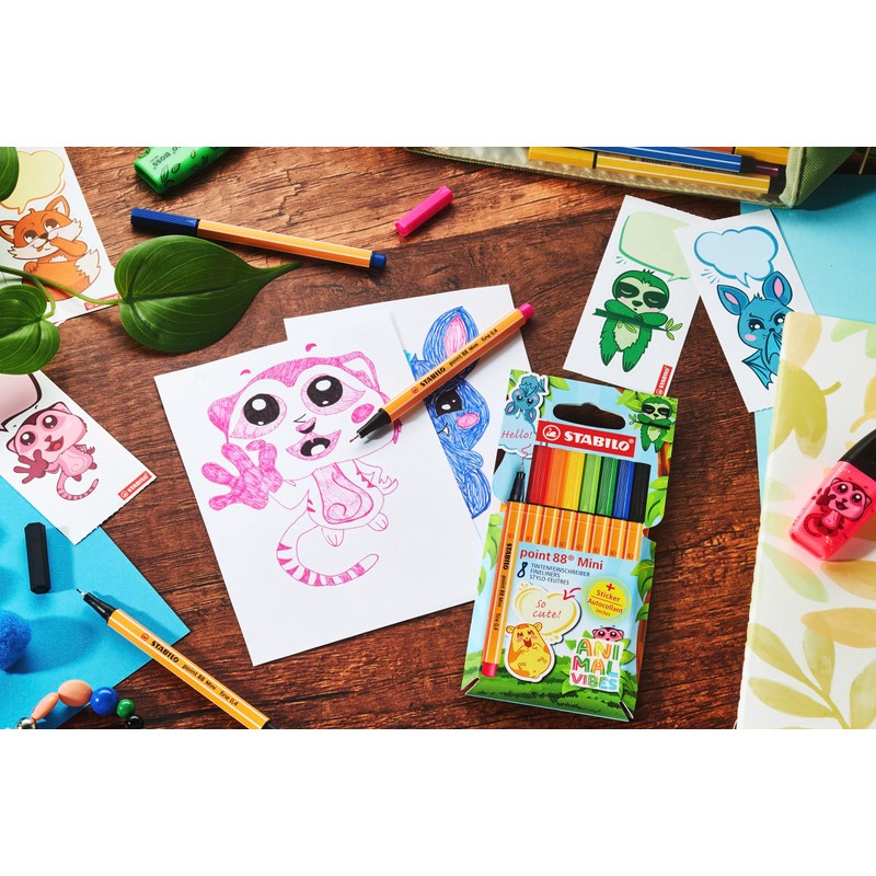 STABILO point 88 Mini - Animal Vibes - Fineliner -
