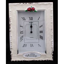 Shudehill Giftware Clocks - 40th Anniversary Ruby Wedding Celebration Quartz Table Clock