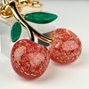 ERTUNA Glitter Cherry Bag Charm with Key Ring and Clip,
