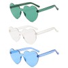 Set of 3 - Stylish Colorful Modern Chic Plastic Frameless