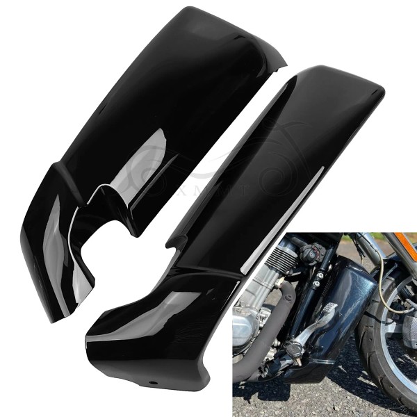 Unbranded Motor Gloss Black Radiator Side Cover Shroud For Harley