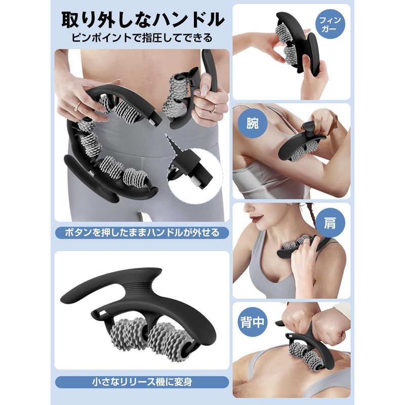 Wolfyok Fitness Massage Roller (Removable Handle & Full Body Release)