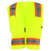 OccuNomix ECO-ATRNSM-YL High Visibility Value Mesh Two-Tone Zipper Surveyor Safety