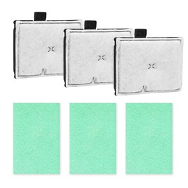 Haliya CF1 Filter Service Pack 3 Month – Compatible with Interpet Filter – Fish Tank Filter Cartridges Kit for Aquarium – Compatible with Interpet CF1 – 3+3 Replacement Set