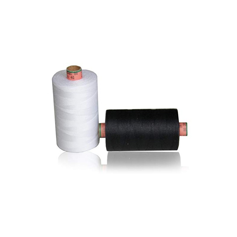 Amann Sewing Thread 1000 m Thickness 80 White and Black