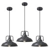 SESIMENT Black and Silver Pendant Light 12.5 inches 3 Packs,