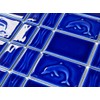 Tenedos Dolphin Royal Cobalt Blue Porcelain Lineup Border Pool Wall
