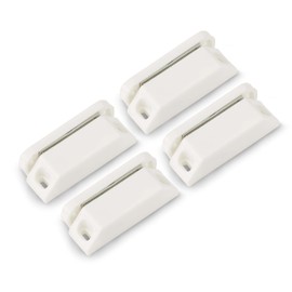 UAP Magnetic Door Catch 4 Pack - Heavy Duty White Magnet Door Catches for Cupboards, Wardrobes & Cabinets