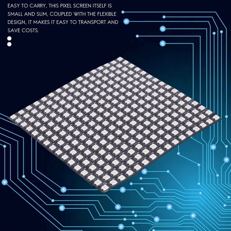 Ahvqevn WS2812B LED RGB Flexible Pixel Panel 16X16 Individually Addressable