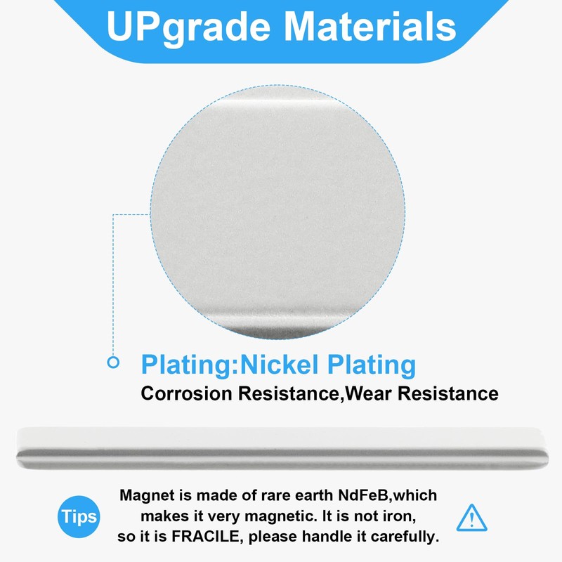 Glass Shower Magnet, Neodymium Magnet, 2-1/2" Shower Door Strong Rare