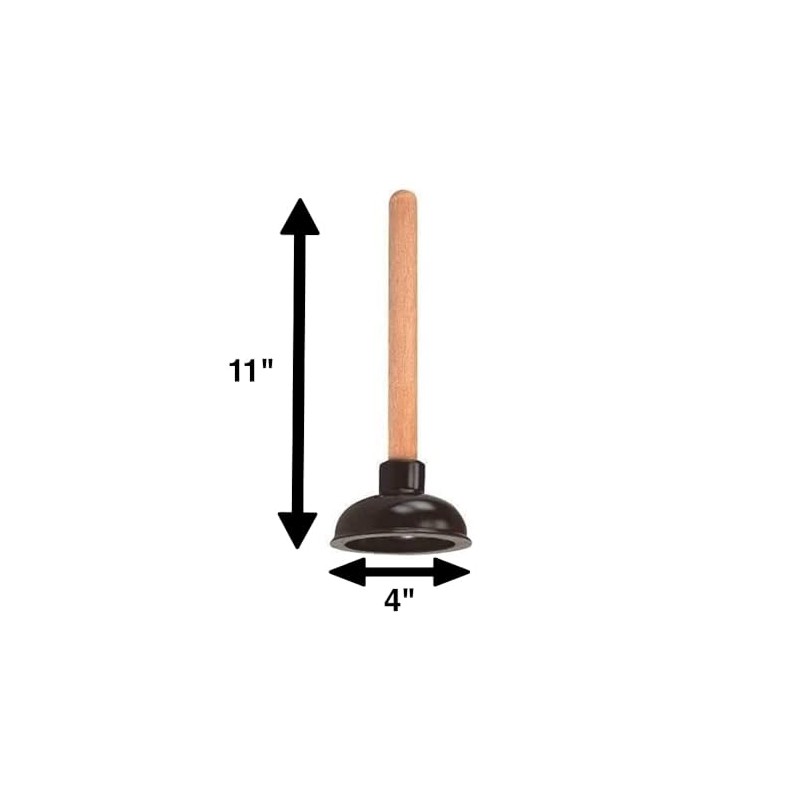 Rocky Mountain Goods Small Drain Plunger - 4" Rubber Head