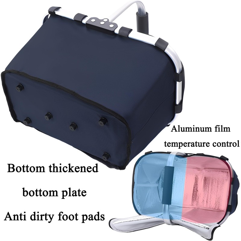 CXAFQ Foldable Shopping Basket, Shopping Bag, Handheld Insulation Bag, 42*28*39CM,