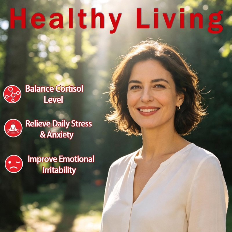 Cortisol Gummies Ashwagandha Rhodiola, Strawberry Wellness Chews for Adults