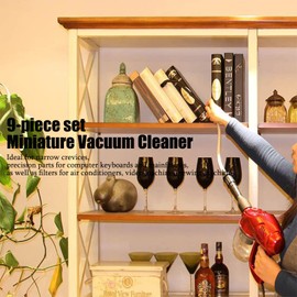Micro Vacuum Attachment 9 Piece Kit Keyboard Crevice Tool Brush Kit for Universal Vacuum Cleaner Attachments