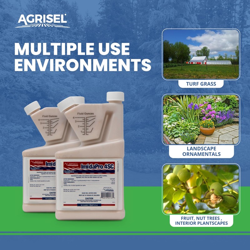 Agrisel ImidaPro 4SC, Insect Control, Safe for Poultry & Greenhouses,