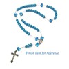 Linpeng Crystal & Pearl Beads Rosary DIY Kit, Turquoise Blue