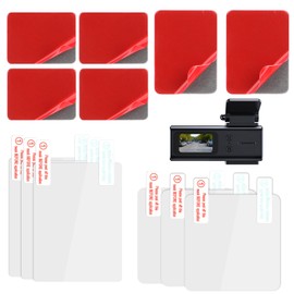 6 Pcs Electrostatic Sticker Mounting Dash Cam 6 Pcs Double-Sided Sticker for Windshield Dashcam Car Windshield Electrostatic Film Reusable Weatherproof Electrostatic-Stickers (80x80mm 80x100mm)