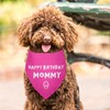 Happy Birthday Mommy Red Dog Bandana Triangle Dog Scarf Decorations