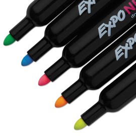 EXPO Neon Dry Erase Markers, Bullet Tip, Assorted Colors, 5 Count