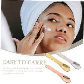 Baluue 15 Pcs Eye Cream Spoon Facial Tools for Skin Care Makeup Scoop Spatula Mini Cosmetic Spatula Facial Cream Mask Scoop Mini Skin Care Applicator Aluminum Alloy The Face Makeup Tools