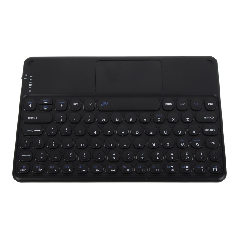Wireless Keyboard 10in Round Keycap Touchpad Function Portable Widening Enlarging