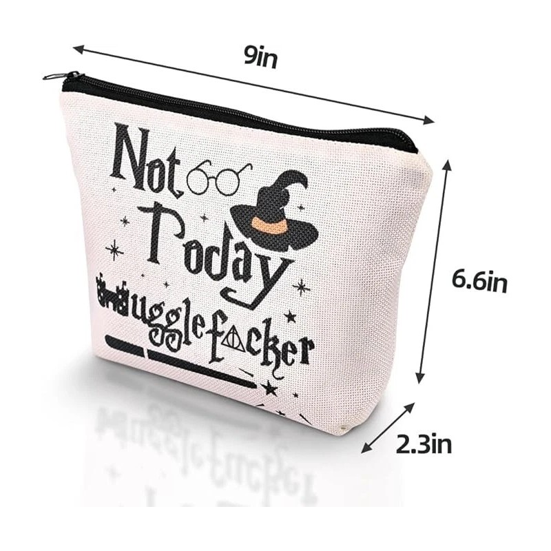 Brand: Paliboiu Magic Wizard Makeup Bag Funny Not Today Cosmetic
