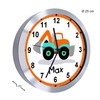CreaDesign, WU-10-1084 Analogue Children's Room Radio-Controlled Clock with Customisable Name,