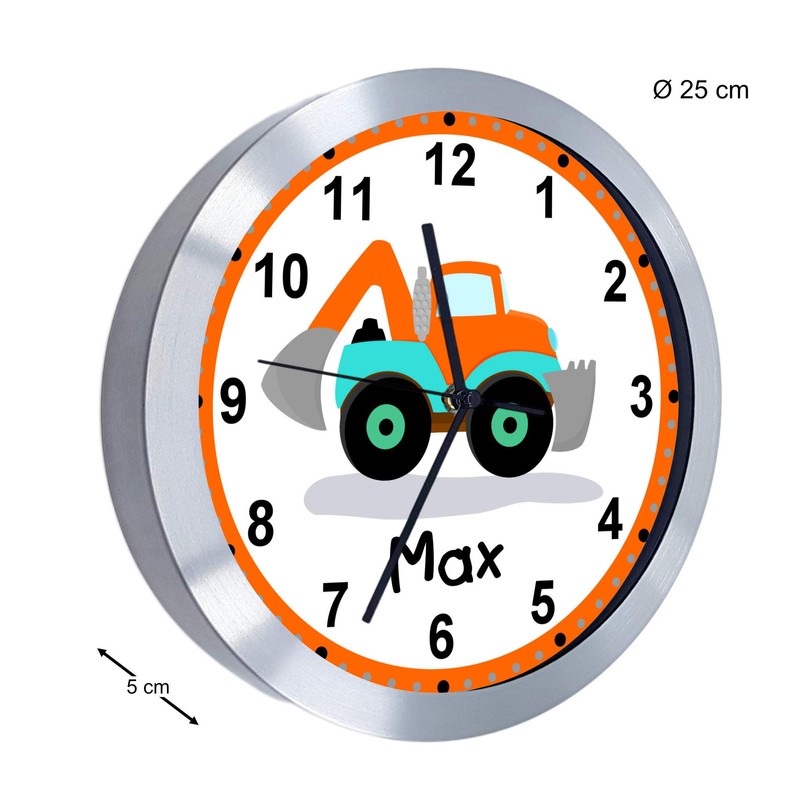 CreaDesign, WU-10-1084 Analogue Children's Room Radio-Controlled Clock with Customisable Name,