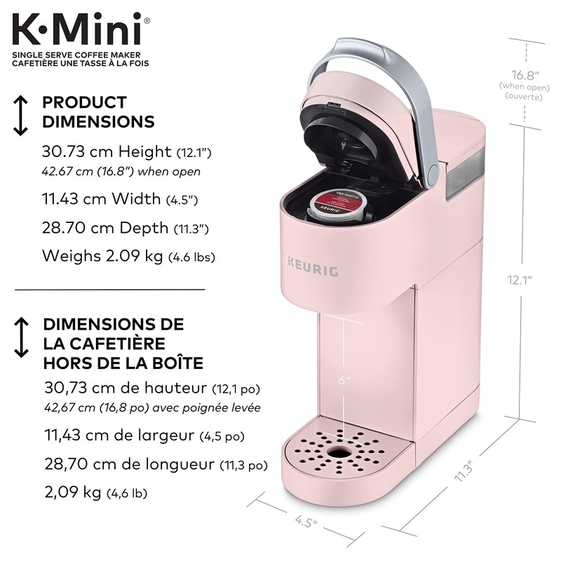 Keurig K-Mini Single Serve K-Cup Pod Coffee Maker, Featuring An