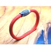 Bracelet "Orange Stripes" Made of Colour-Intense Paracord Sailing Rope with