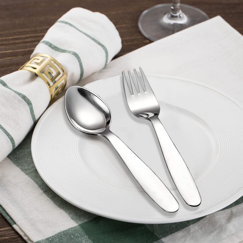 VANRA 2 Pieces Children Fork Spoon Set with Travel Case