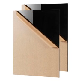 KAITELA Black Acrylic Sheet 8" x 12" Cast Plexiglass Panel 1/8" Thick (3mm) Plastic Board for Craft Project, Laser Cutting, Photography, Sign, Pack of 2