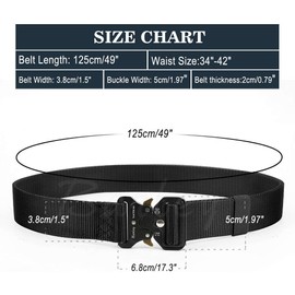 Cinturón táctico para Hombres, KEVOSOK Cinturón táctico Cinturones Militares para Hombres de Alta Resistencia para Cinturón Táctico y Gancho Táctico