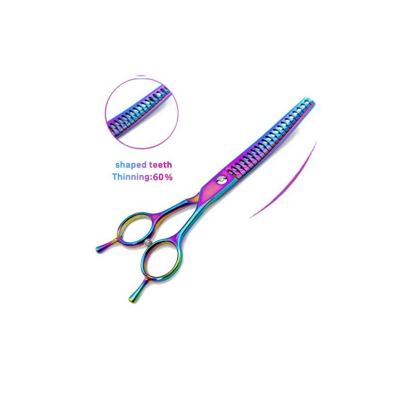 7.0-Inch Curved Thinning Shears for Dog Grooming – Stainless Steel
