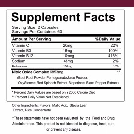 Unbranded Nitric Oxide Supplement w/Beetroot - Energy, Strength & Endurance Support