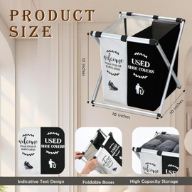 Mubozest Shoe cover dispenser，Fodable shoes covers，Shoe cover box ，Shoe cover storage for indoors open House Supplies，House indoor guest supplies（White，Black）