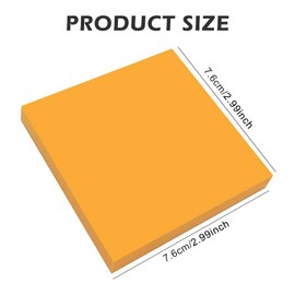Pack of 16 Coloured Sticky Notes, 1600 Sheets Sticky Notes, 7.6 x 7.6 cm Sticky Notes, Colourful Squares for Office, Home, School Session, 8 Colours (Colourful, Size: 7.6 x 7.6 cm)