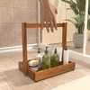 promitop Teak Organizer for Bathroom Kitchen - Use as Shower