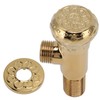 Angle Stop Valve Gold Antique Full Copper Carving Thicken Cold