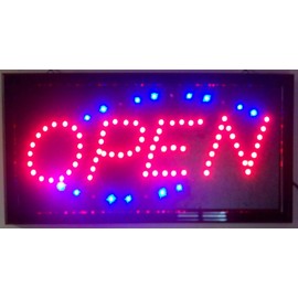Rhode Island Novelty 10"X19" Open LIGHTP Sign