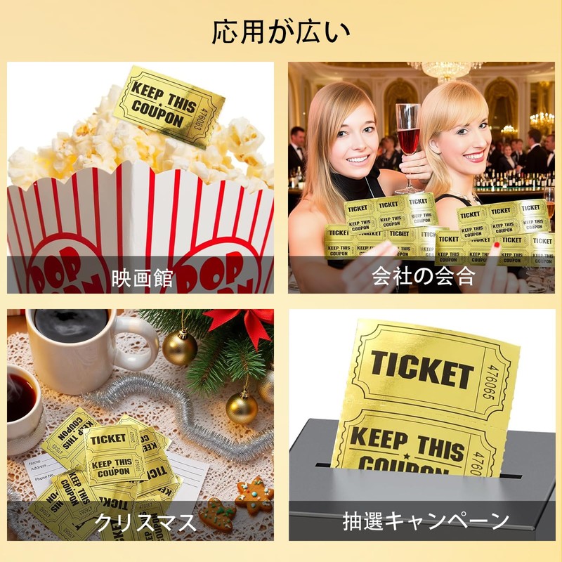 SOYANGNEK Party Tickets, 1000 Roll, Raffle Tickets, Game Tickets, Event