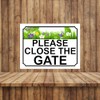 Shawprint PLEASE CLOSE THE GATE METAL SIGN FLOWER THEME 200MM