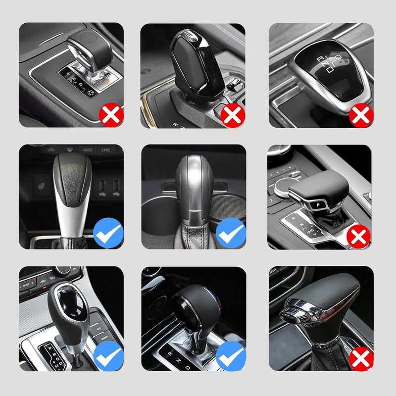 HIAHXC Car Gear Knob Cover Waterproof Leather Gear Lever Cover