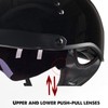 Motorcycle Half Helmet with Retractable Inner Sun Shade Quick Release