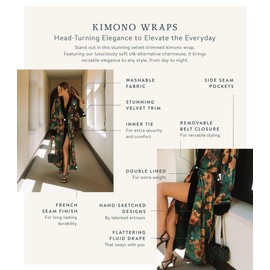 KIM+ONO Kimono Wrap - Watercolor Floral, Azumi- Green