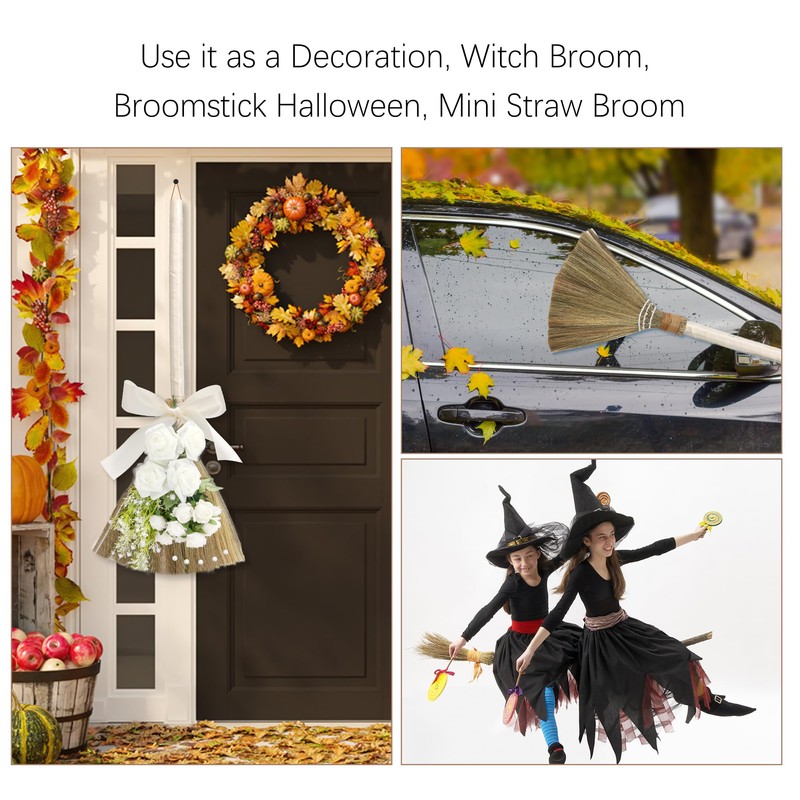SISIMER Wedding Broom for Jumping Ceremony, African American Decorative Broomstick