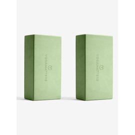 Yogamatters Yoga Brick Block Pair | EVA Foam | Lightweight, High Density and Non-Toxic (Sage)