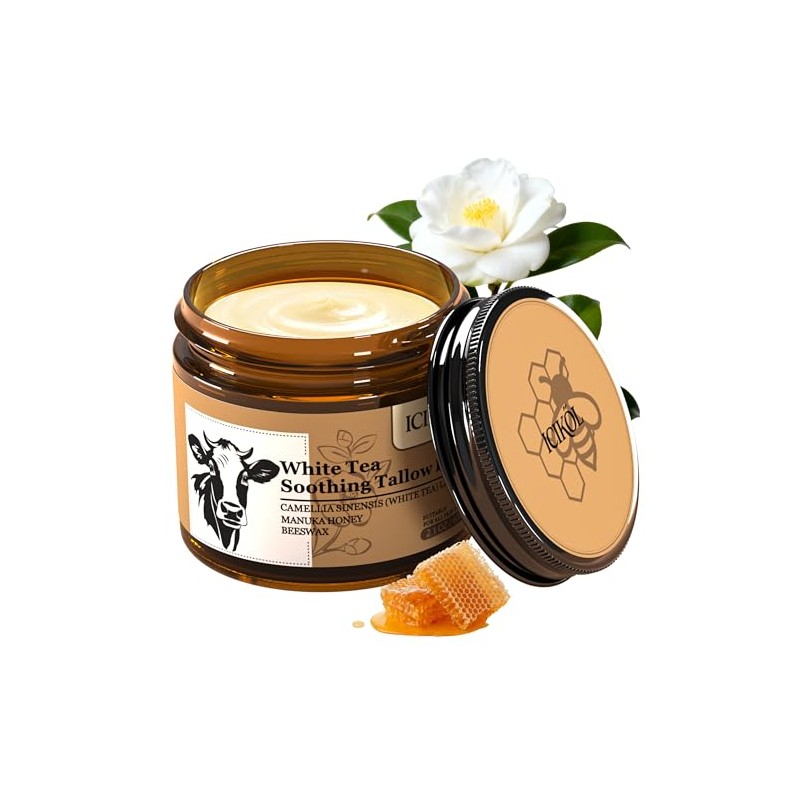 White Tea Grass-Fed Beef Tallow Balm for Men - Whipped