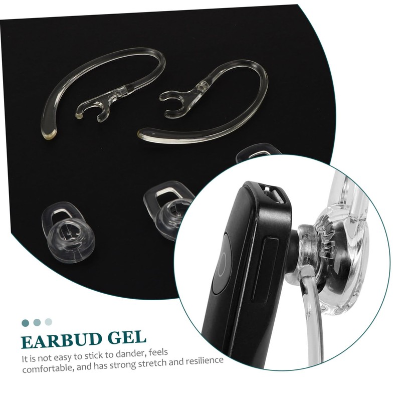 LABRIMP 3sets Ear Hooks Earbud Gel Replacement for Wireless Headset